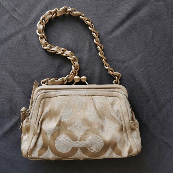Coach Vintage Parker Op Art Shoulder Handbag No.13623 Signature C - Picture 7 of 12